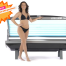 Solar Wave 24 Tanning Bed with 24 Lamps angled, open with model