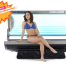 Solar Wave 32S Tanning Bed with 32 Lamps open with model